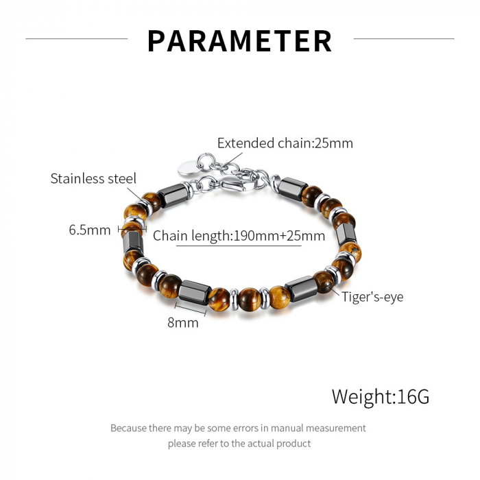 Bratara inox reglabila cu Ochi de Tigru [11]