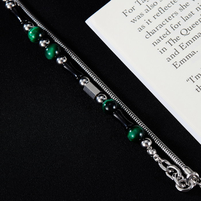 Bratara inox reglabila cu Ochi de Tigru [5]