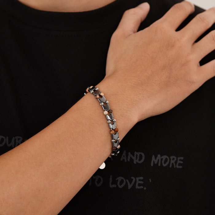 Bratara inox reglabila cu ochi de tigru [4]