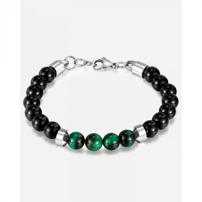 Bratara inox reglabila cu Ochi de Tigru si Onix [11]