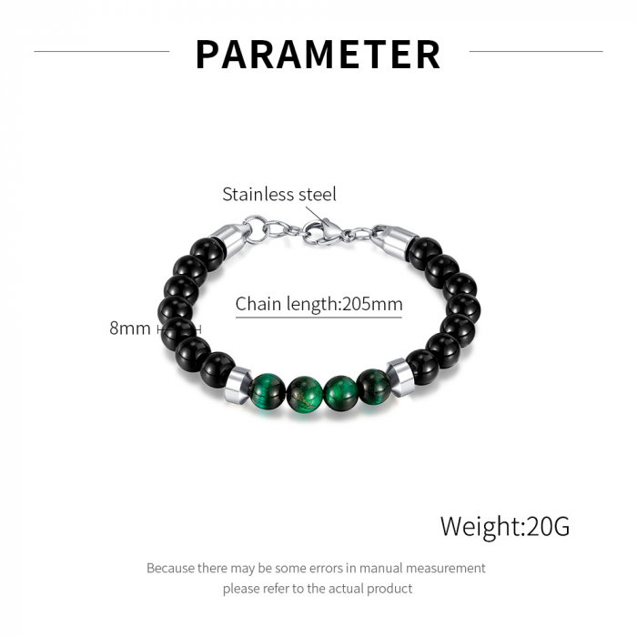 Bratara inox reglabila cu Ochi de Tigru si Onix [7]