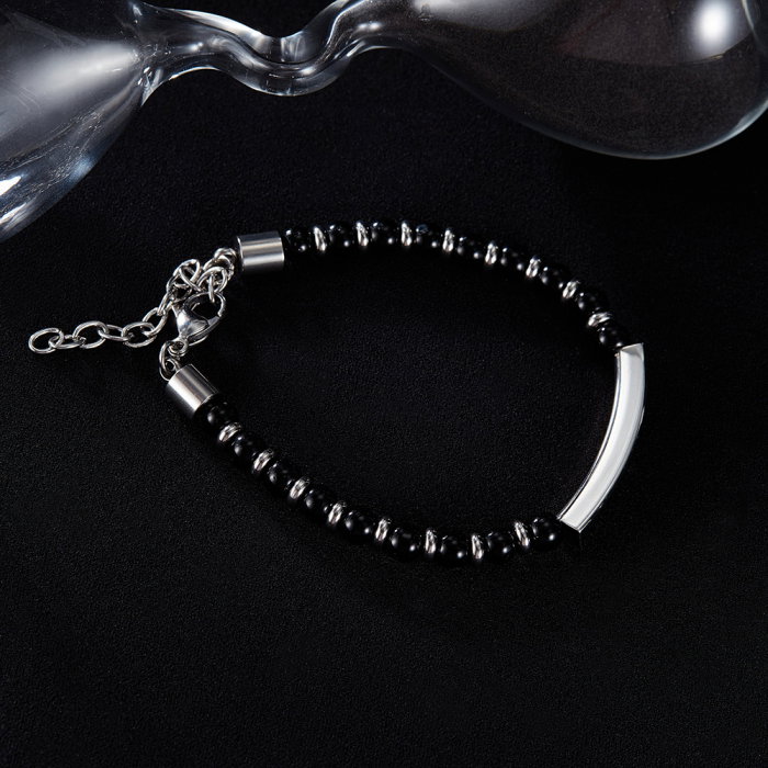 Bratara inox reglabila cu onix [4]