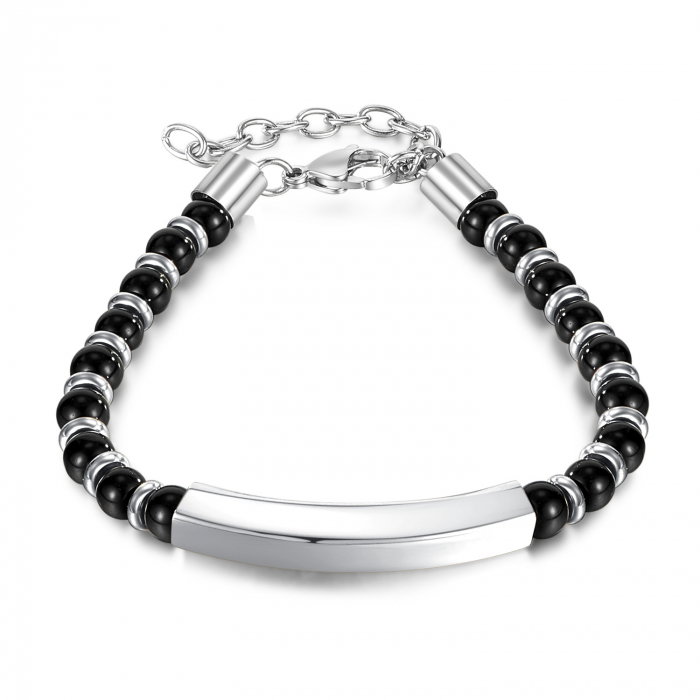 Bratara inox reglabila cu onix [1]
