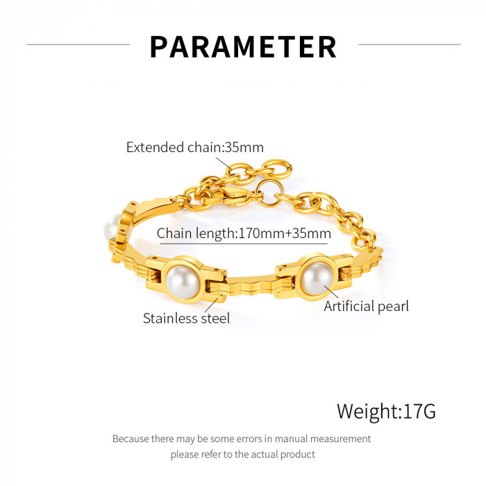 Bratara inox reglabila cu perle [10]