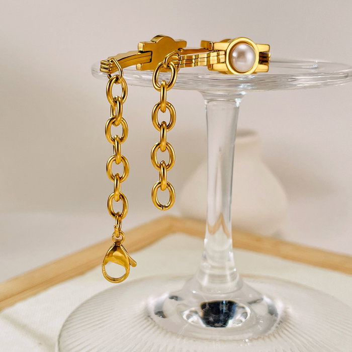 Bratara inox reglabila cu perle [6]