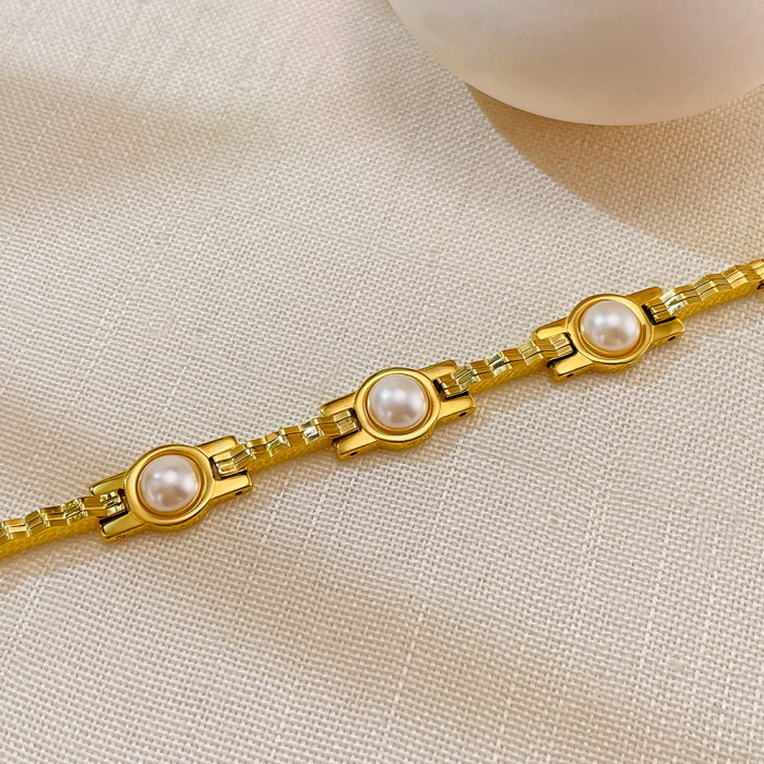 Bratara inox reglabila cu perle [5]