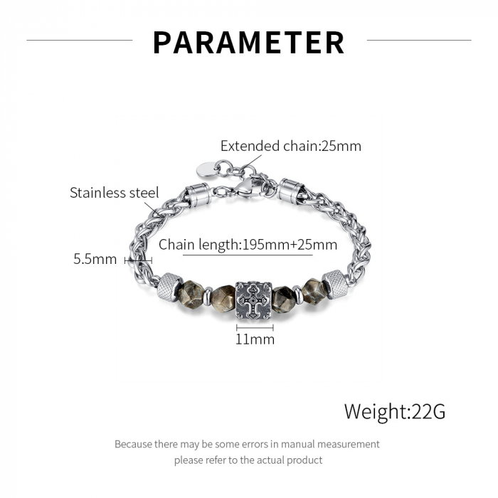 Bratara inox reglabila cu sfanta cruce [9]