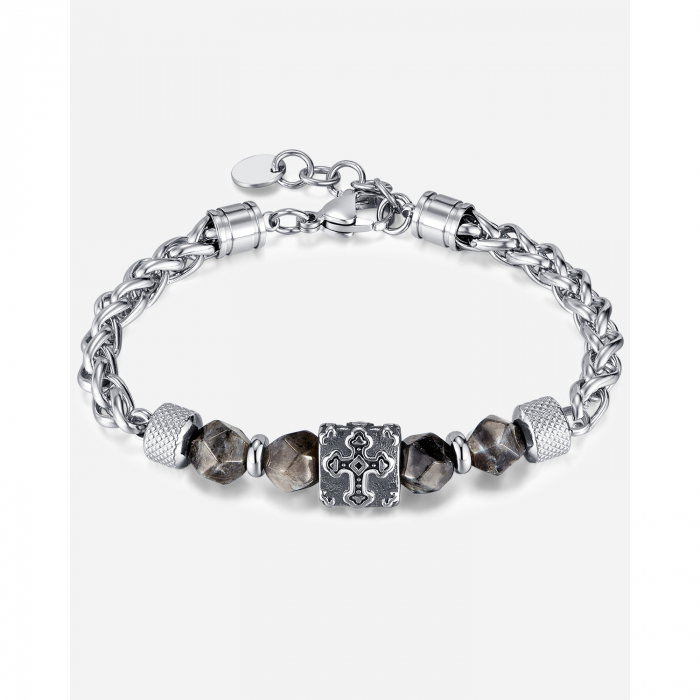 Bratara inox reglabila cu sfanta cruce [15]