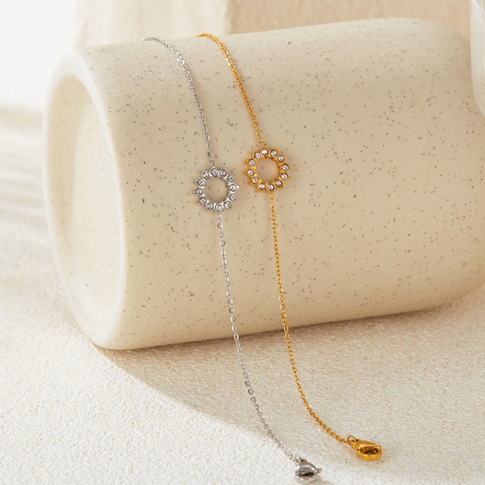 Bratara inox reglabila cu soare si zirconii [11]