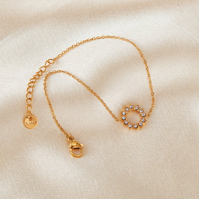 Bratara inox reglabila cu soare si zirconii [7]