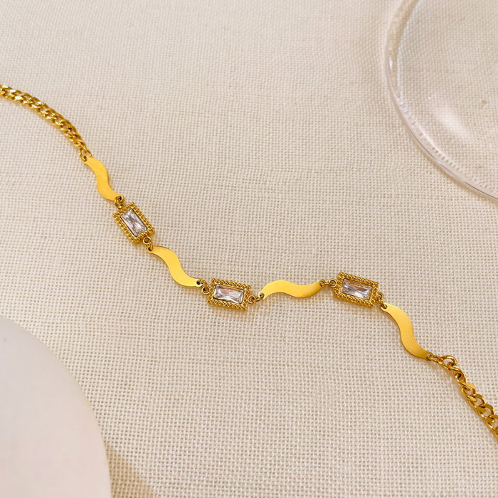 Bratara inox reglabila Elegance cu zirconii [4]