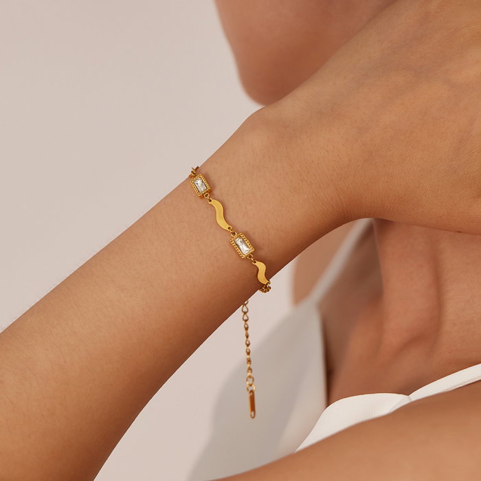 Bratara inox reglabila Elegance cu zirconii [2]