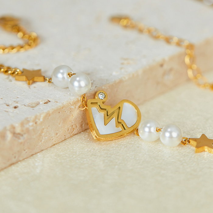 Bratara inox reglabila Puls, Stelute, Perle si Abalone [5]