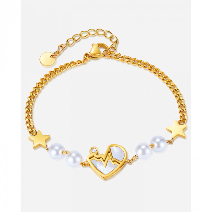 Bratara inox reglabila Puls, Stelute, Perle si Abalone [15]