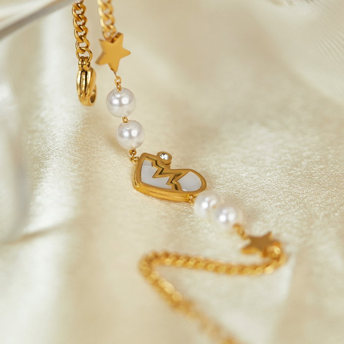 Bratara inox reglabila Puls, Stelute, Perle si Abalone [3]