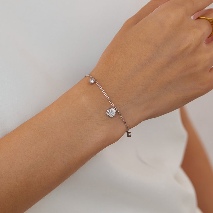 Bratara inox reglabila scoici si zirconii [2]