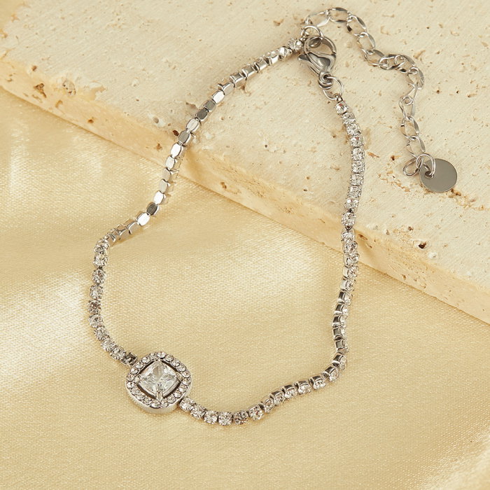 Bratara tennis inox reglabila cu zirconii [5]