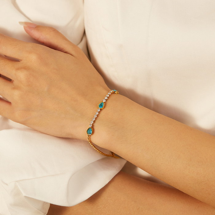 Bratara tennis inox reglabila cu Zirconii [4]