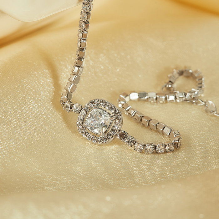 Bratara tennis inox reglabila cu zirconii [3]