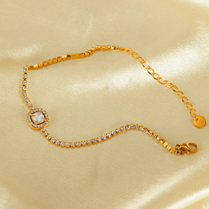 Bratara tennis inox reglabila cu zirconii [6]