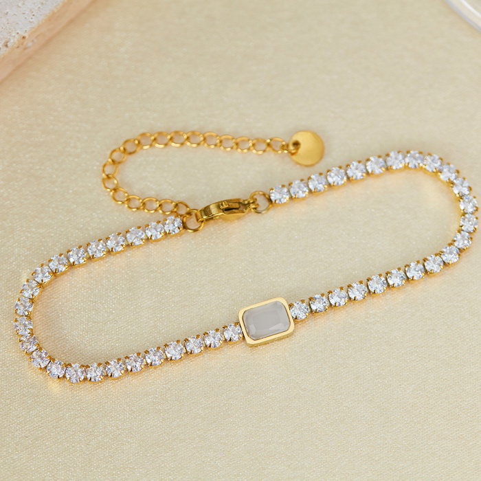 Bratara tennis inox reglabila Elegance cu Zirconii [10]