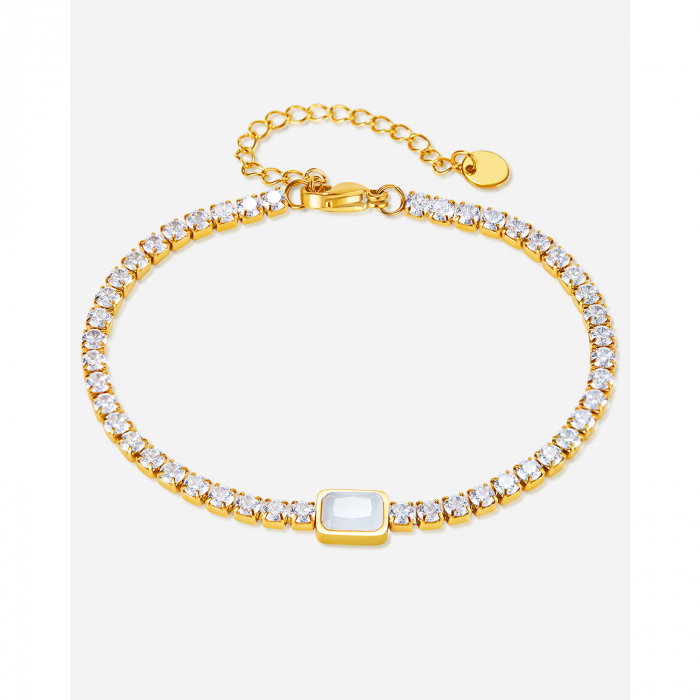 Bratara tennis inox reglabila Elegance cu Zirconii [15]