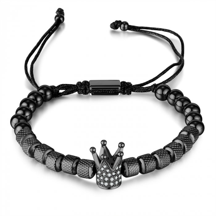 Bratara inox reglabila Unisex cu Coroana [1]