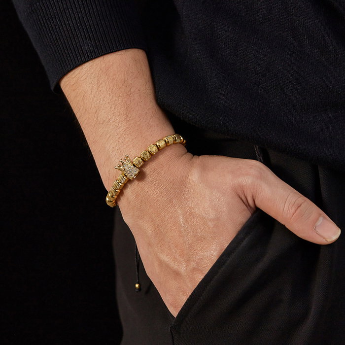 Bratara inox reglabila Unisex cu Coroana [2]