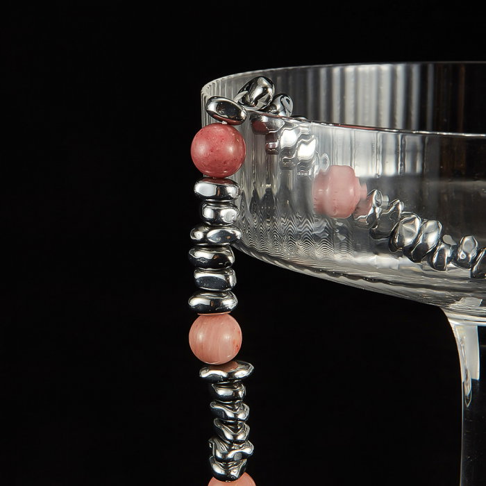 Bratara inox reglabila Unisex cu Hematit si Obsidian Mahogany [5]