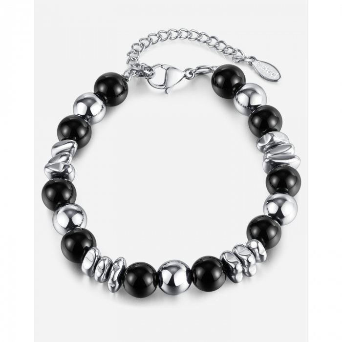 Bratara inox reglabila unisex cu onix [15]