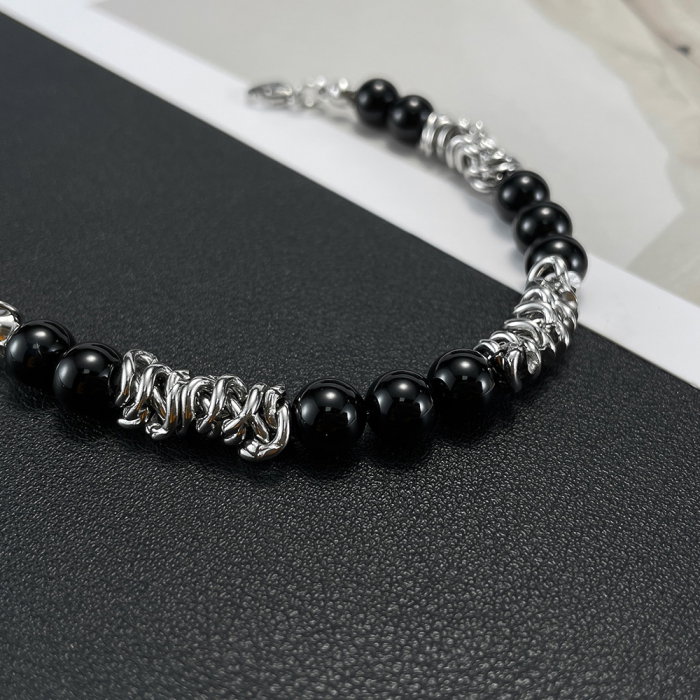 Bratara inox reglabila Unisex cu Onix [2]