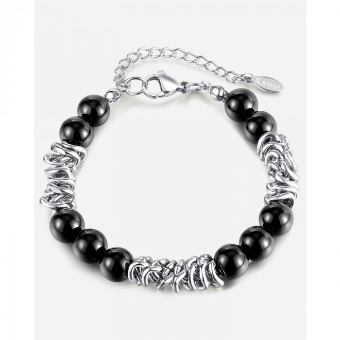 Bratara inox reglabila Unisex cu Onix [15]