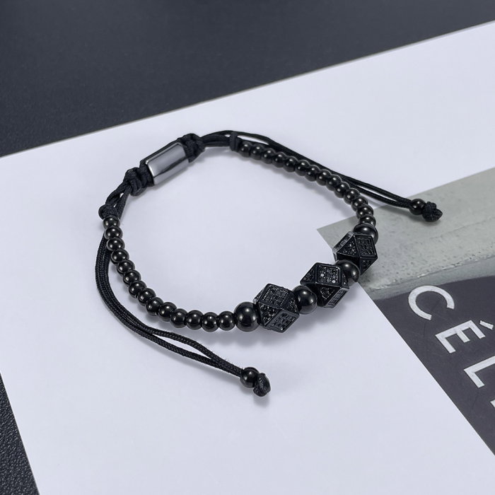 Bratara inox reglabila Unisex cu Romburi [3]