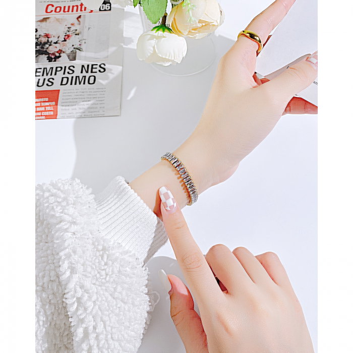 Bratara inox tennis cu zirconii [3]