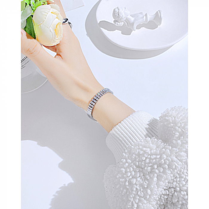 Bratara inox tennis cu zirconii [2]