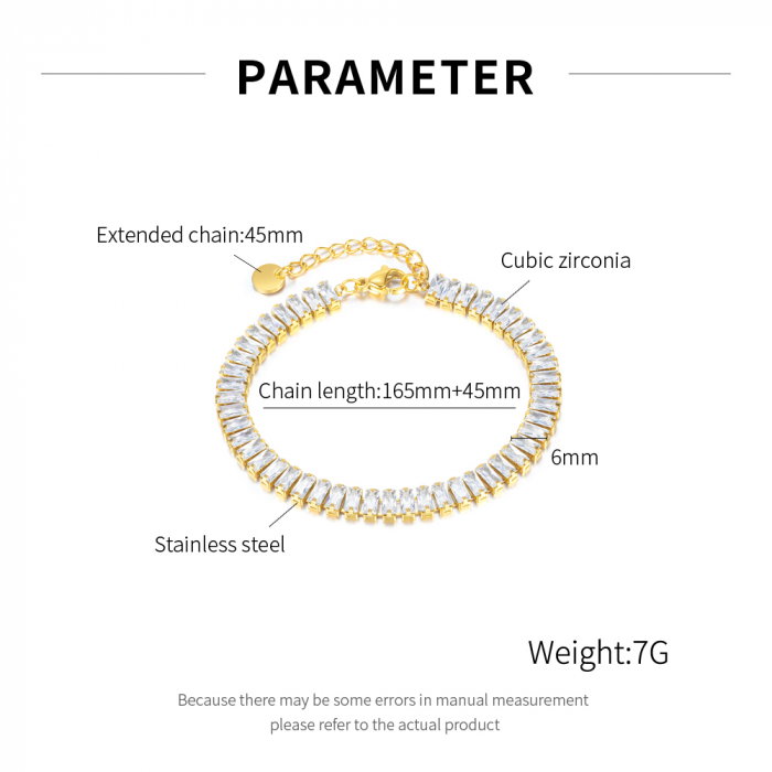 Bratara inox tennis cu zirconii [5]