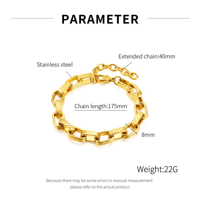 Bratara inox Unisex cu zale geometrice – Stil modern si eleganta metalica [6]