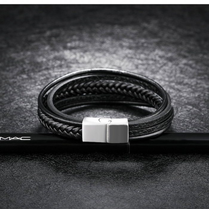 Bratara piele naturala cu inchizatoare din inox [2]