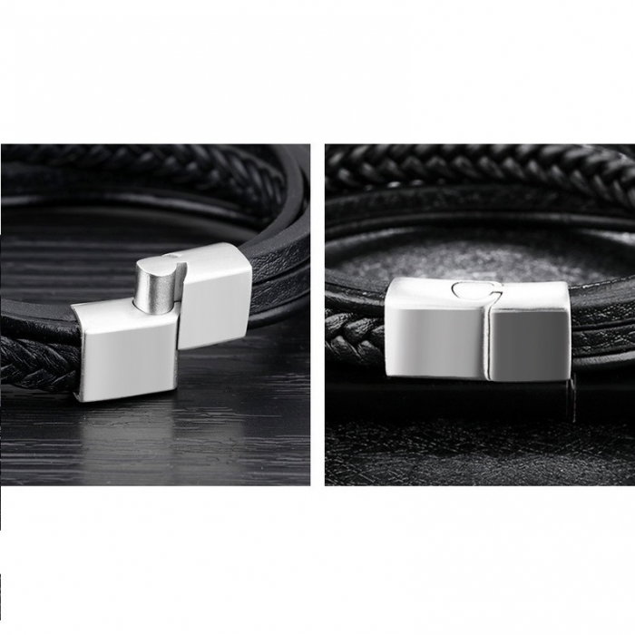 Bratara piele naturala cu inchizatoare din inox [4]