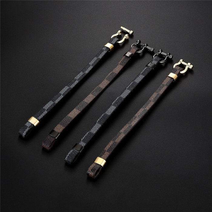 Bratara piele naturala imprimata cu inchizatoare din inox cu surub [4]