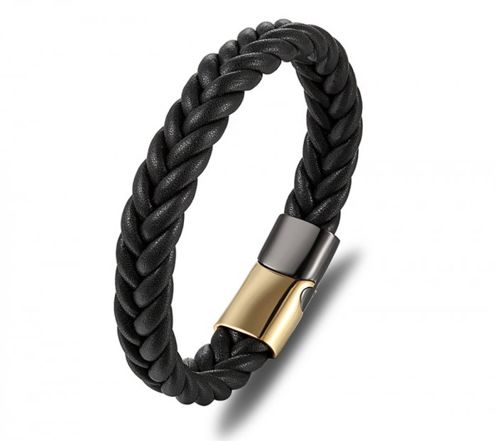 Bratara piele naturala si inox Duo [3]