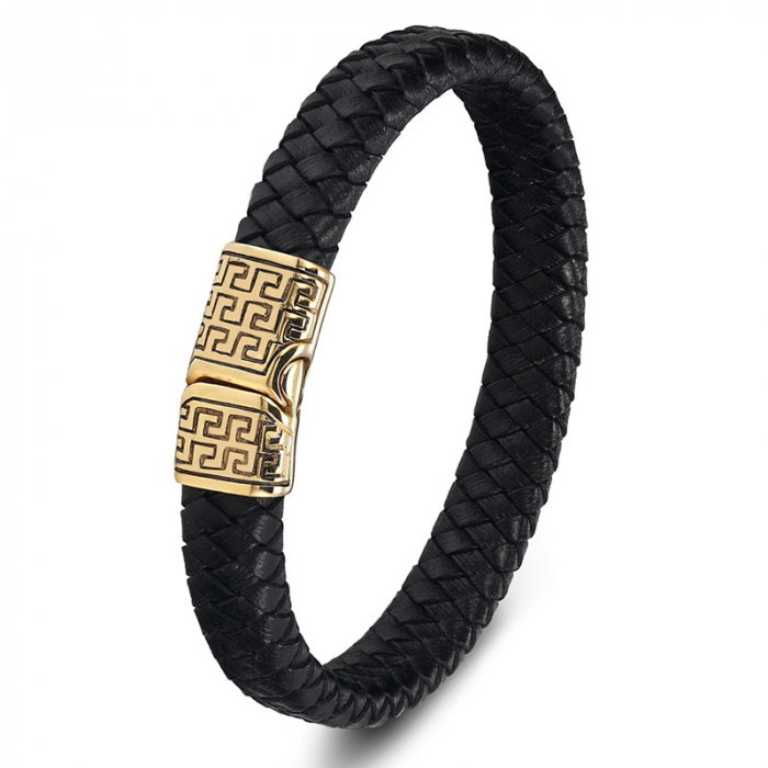 Bratara piele naturala si inox Eleganta [1]