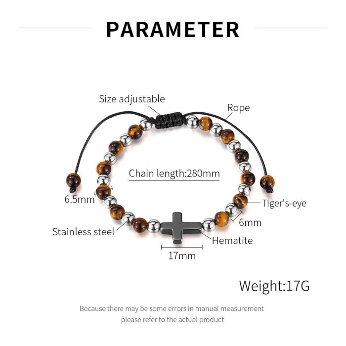 Bratara reglabila cu Ochi de Tigru si Cruce Neagra – Protectie si Echilibru [8]