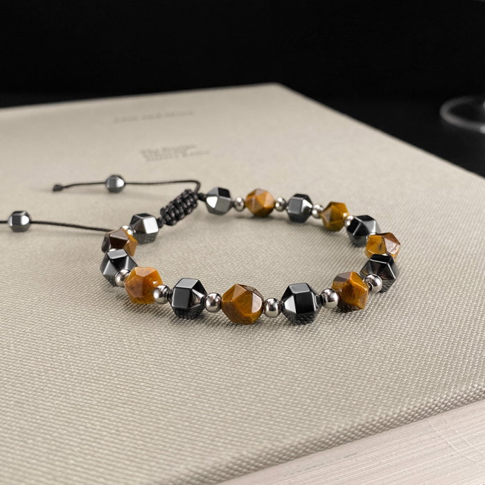 Bratara reglabila cu Ochi de Tigru si Hematit – Energie, Protectie si Echilibru [4]