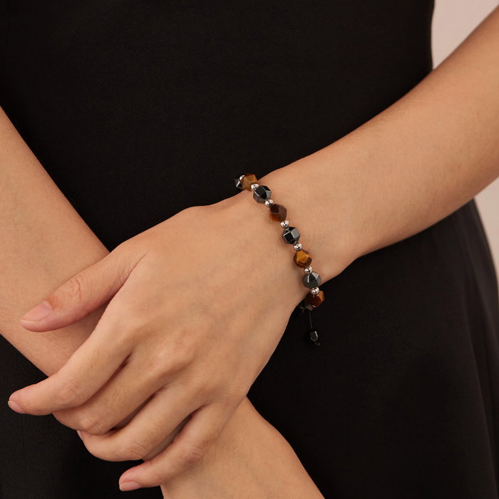 Bratara reglabila cu Ochi de Tigru si Hematit – Energie, Protectie si Echilibru [5]