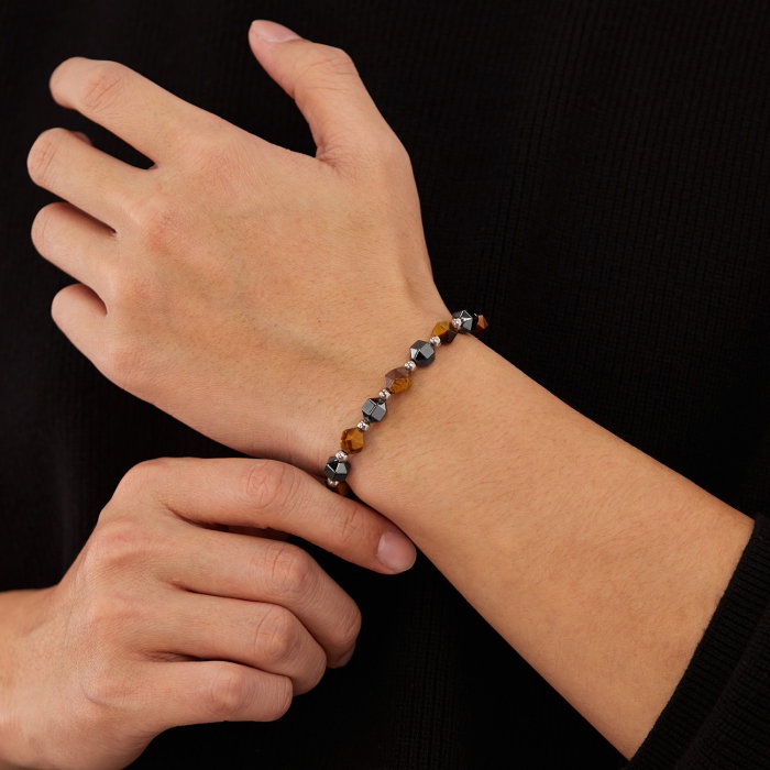 Bratara reglabila cu Ochi de Tigru si Hematit – Energie, Protectie si Echilibru [13]