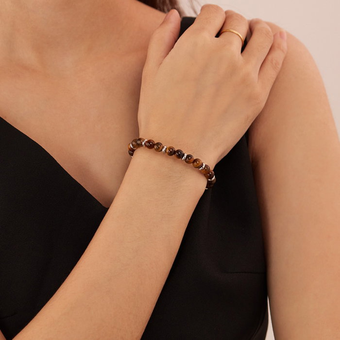 Bratara reglabila cu Ochi de Tigru si inele argintii – Energie si Echilibru [2]