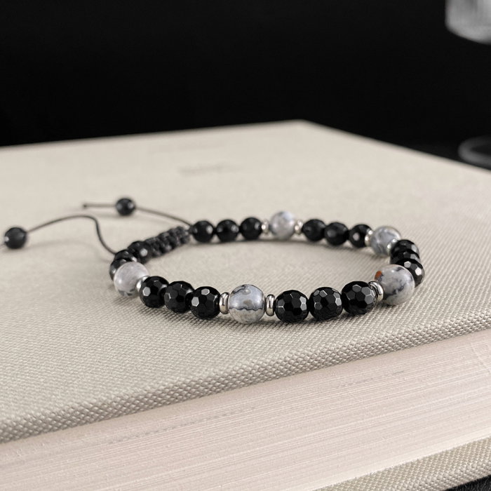 Bratara reglabila cu Onix si Howlit – Echilibru si Protectie Energetica [7]