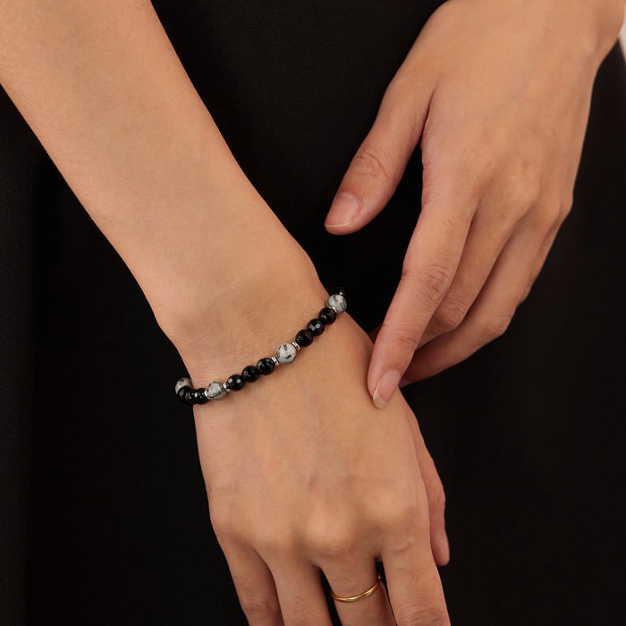 Bratara reglabila cu Onix si Howlit – Echilibru si Protectie Energetica [8]