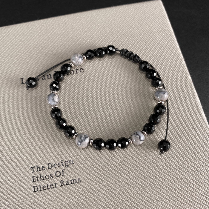 Bratara reglabila cu Onix si Howlit – Echilibru si Protectie Energetica [9]